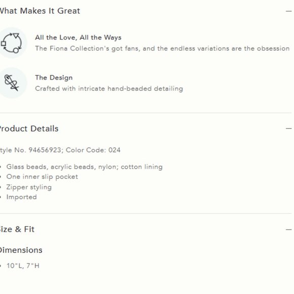 Anthropologie the Fiona large beaded pouch - Picture 6 of 6